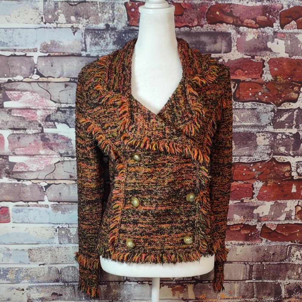 One Girl Who Double Breasted Cardigan Sweater